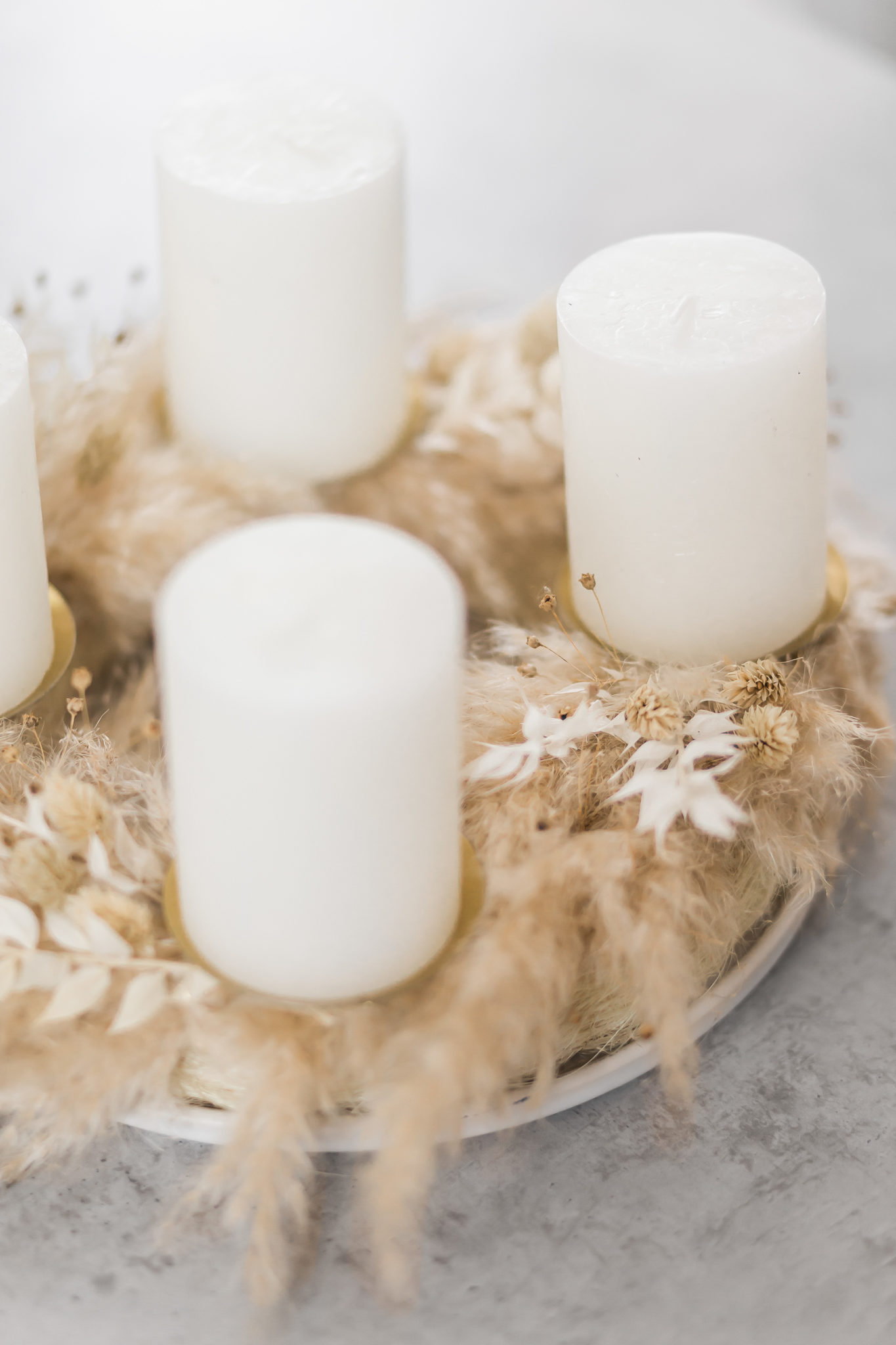 Diy Adventskranz Aus Trockenblumen Bezaubernde Nana